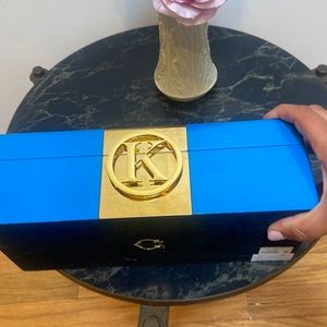 C. Wonder Blue Monogram Box (letter K)